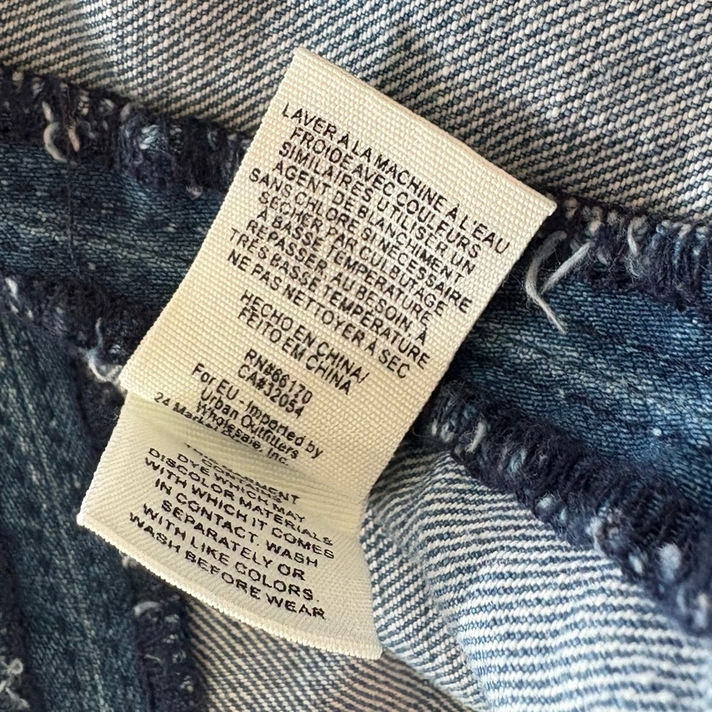 Free People Blue Denim Skirt size W6 - Picture 7 of 9